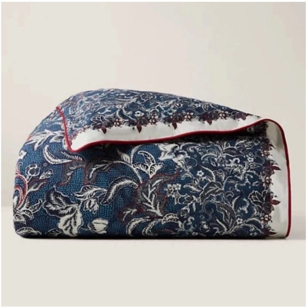 Ralph Lauren Home Full/Queen Duvet Cover Mirabelle 92 x 96 NWT Indigo Blue $375